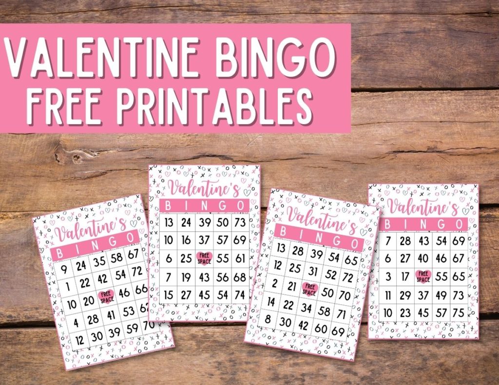 30 free printable valentine bingo cards with numbers - originalmom